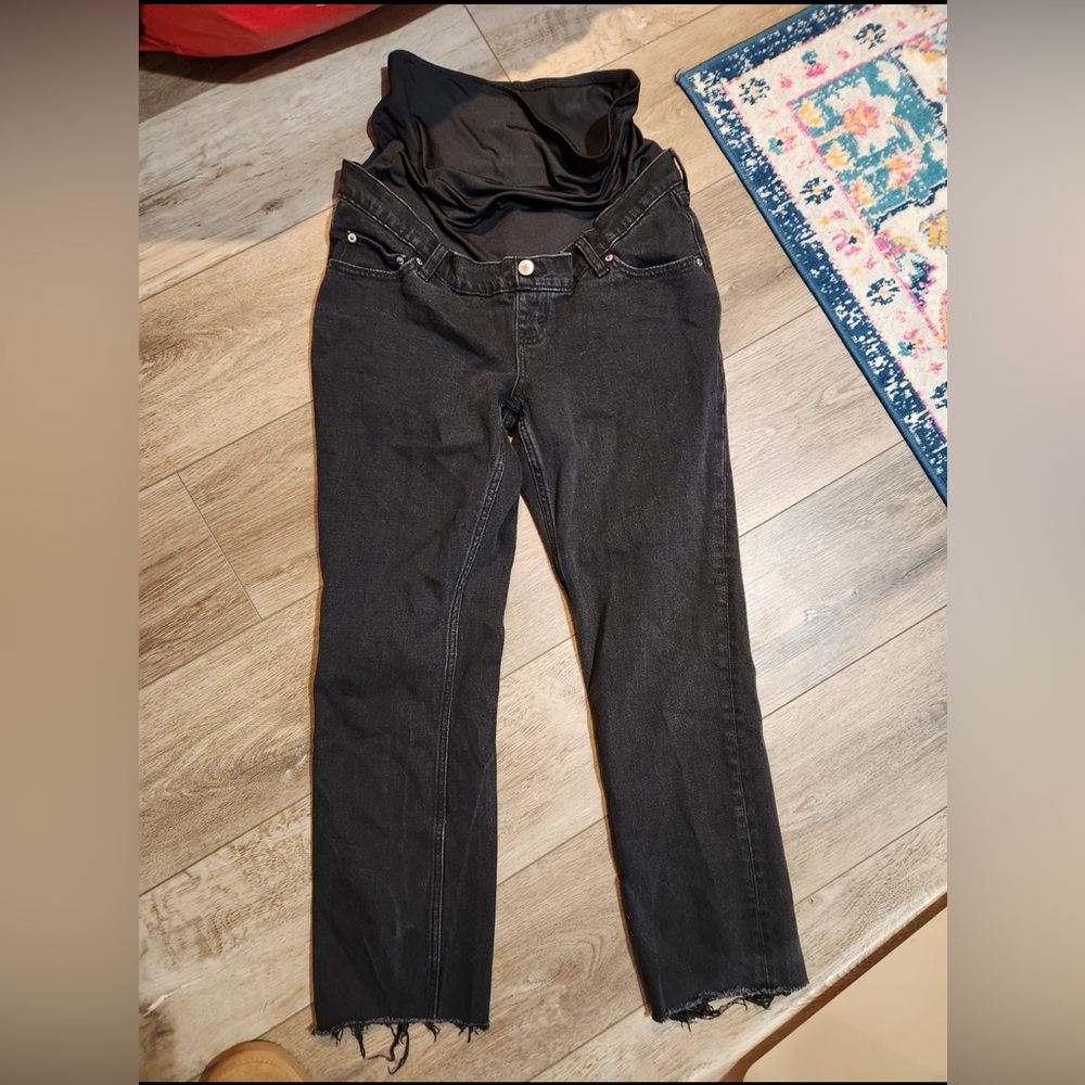Abercrombie maternity ankle straight jeans